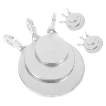 36Pcs Practical Silver Metal Targets with Hanging Design for Training