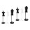 6Pcs ABS Doll Clothes Display Stand Mini Mannequin Model Rack Assorted 6