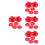 8Pcs Red ABS Hockey Paddle Set Table Strikers Pucks Replacement 3