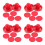 8Pcs Red ABS Hockey Paddle Set Table Strikers Pucks Replacement 4