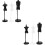 6Pcs ABS Doll Clothes Display Stand Mini Mannequin Model Rack Assorted 8