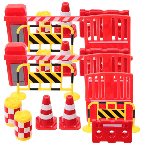 5Sets Assorted Color Traffic Sign Teaching Props Plastic Kids Toy Set 1