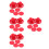 8Pcs Red ABS Hockey Paddle Set Table Strikers Pucks Replacement 6