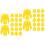 200Pcs Small Yellow Mixing for Lab Use 6
