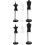 6Pcs ABS Doll Clothes Display Stand Mini Mannequin Model Rack Assorted 7