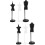 6Pcs ABS Doll Clothes Display Stand Mini Mannequin Model Rack Assorted 9