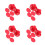 8Pcs Red ABS Hockey Paddle Set Table Strikers Pucks Replacement 7