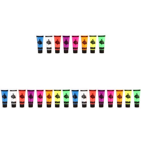 24Pcs Dark Reactive Face Paints Safe Washable Luminous Assorted Colors 1