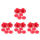 8Pcs Red ABS Hockey Paddle Set Table Strikers Pucks Replacement 5