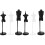 6Pcs ABS Doll Clothes Display Stand Mini Mannequin Model Rack Assorted 4
