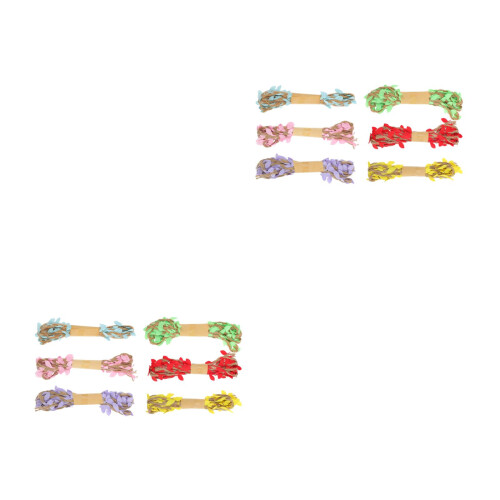 12Pcs Artificial Leaf Hemp Rope Assorted Color DIY Decor Craft Garland 2