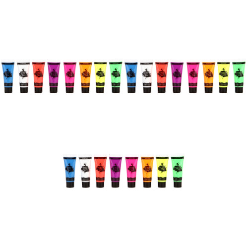 24Pcs Dark Reactive Face Paints Safe Washable Luminous Assorted Colors 2