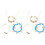 2Pcs Creative Anklet Foot Pendant Chain Adjustable Colorful Accessory 2