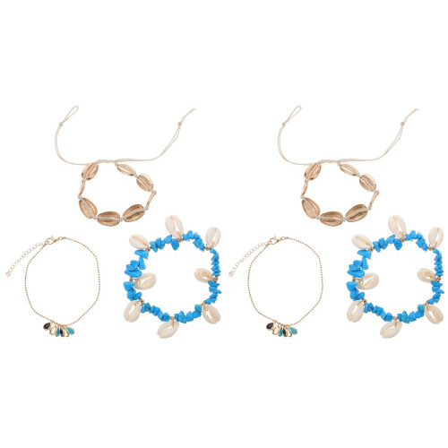 2Pcs Creative Anklet Foot Pendant Chain Adjustable Colorful Accessory 1