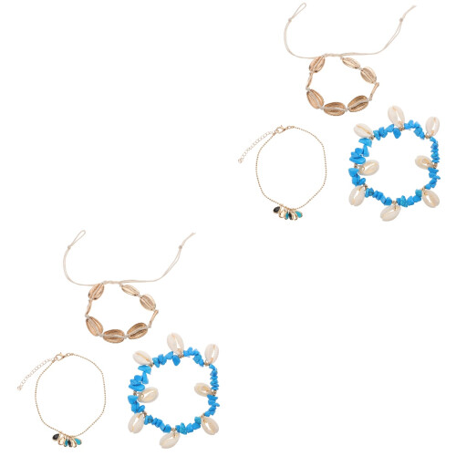 2Pcs Creative Anklet Foot Pendant Chain Adjustable Colorful Accessory 2