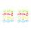 2 Count Colored Clay Molds Child Children'S Embossing Earring 9