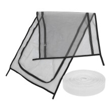4Pcs Durable Black Mesh Zipper Screen Door for Cats and Dogs