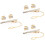 3Ensembles Ensemble Clips Cravate Boutons Manchette Dorés Pour 7