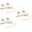 3Ensembles Ensemble Clips Cravate Boutons Manchette Dorés Pour 8