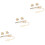 3Ensembles Ensemble Clips Cravate Boutons Manchette Dorés Pour 6