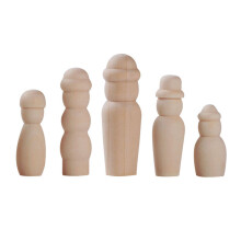 2Pcs Unfinished Wooden Angel Doll Bodies Beige Wood for DIY Decorating