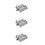 3Pcs Light Grey Toy Train Track Props Durable Plastic Railway Barrier 8