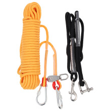 2Sets Heavy Duty Dog Camping Chain Yellow Outdoor Puppy Walking Gear