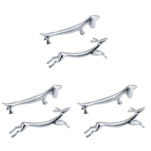 6Pcs Silver Chopstick Holder Spoon Rest for Dining Table Use 1