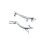 6Pcs Silver Chopstick Holder Spoon Rest for Dining Table Use 10