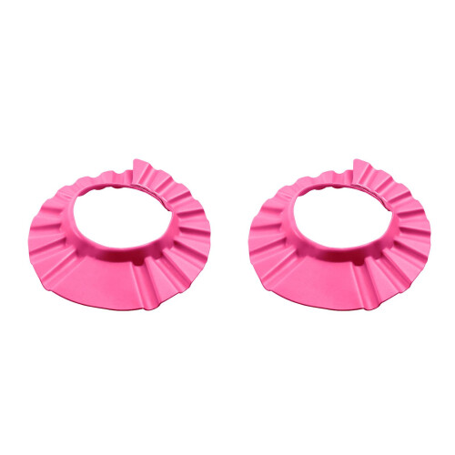 2Pcs Infant Bathing Cap Adjustable Baby Shower Cap Soft Wash Shield 2