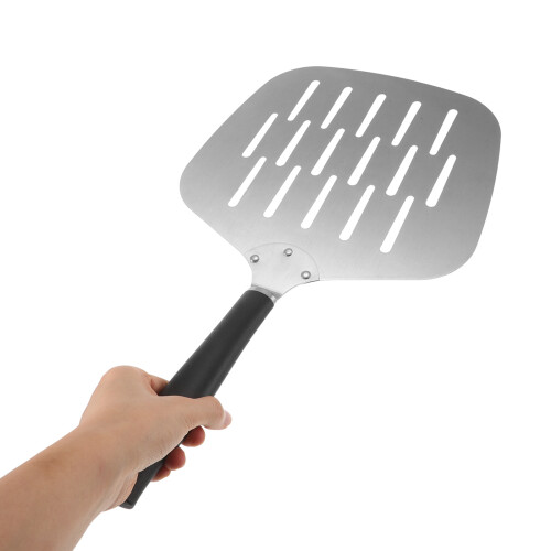 Stainless Steel Pizza Transfer Peel Silver with Smooth Edges 2