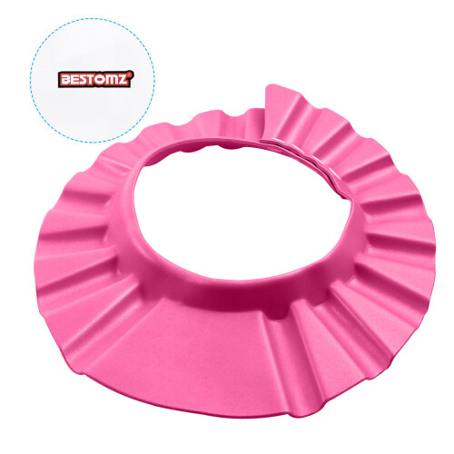 2Pcs Infant Bathing Cap Adjustable Baby Shower Cap Soft Wash Shield 1
