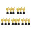 15Stk Goldene Kinder Trophäen Hoch Design Kunststoff 8