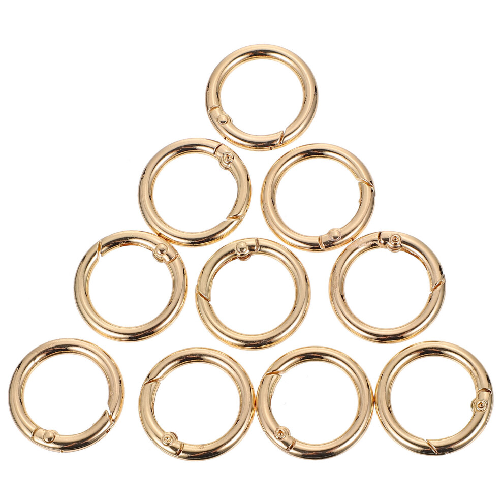110Pcs Golden Round Spring O-Ring Buckles Zinc Alloy For Bags 3631253766084