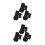 6Pcs Universal Mic Stand Clip Black Plastic Spring Clamp for Recording 7