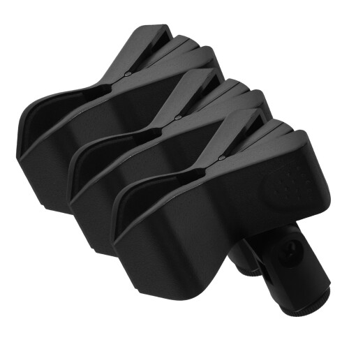 6Pcs Universal Mic Stand Clip Black Plastic Spring Clamp for Recording 1