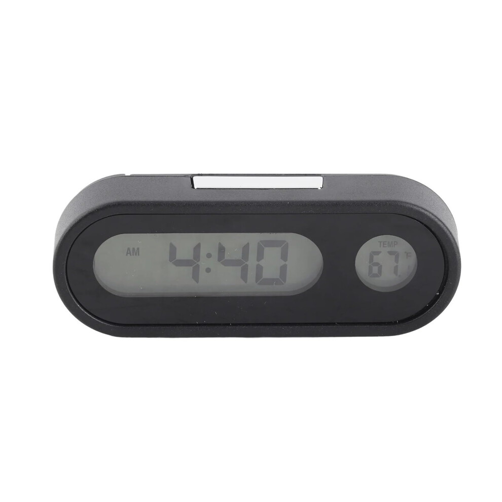 2 In 1 Car Clock Thermometer With Clear Backlit Display For Dashboard Time And Temperature 9113335631052