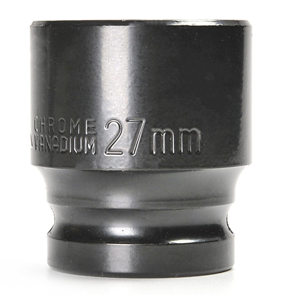 1/2 Inch Drive 27Mm Shallow Impact Socket, 6 Point Metric, Torque, Rustresistant Finish 9070919838309