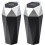 Car Trash Can with Lid, Small Automatic Car Garbage Bin, Compact SpaceSaving Design, Silver 4