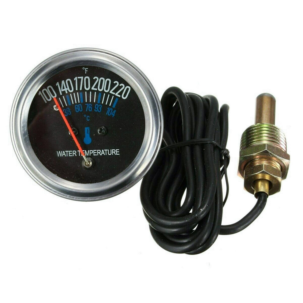 52Mm Mechanical Water Temperature Gauge 38104C Car Coolant Meter 12V Backlight Yellow 9113335631465