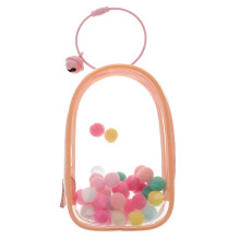 Clear PVC Figure Display Case with Zipper, Dustproof Keychain Bag for Mini Dolls and Collectibles