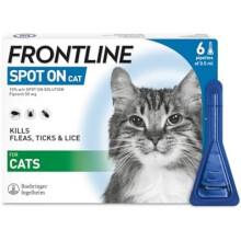 FRONTLINE Spot On Flea & Tick Treatment for Cats - 6 Pipettes