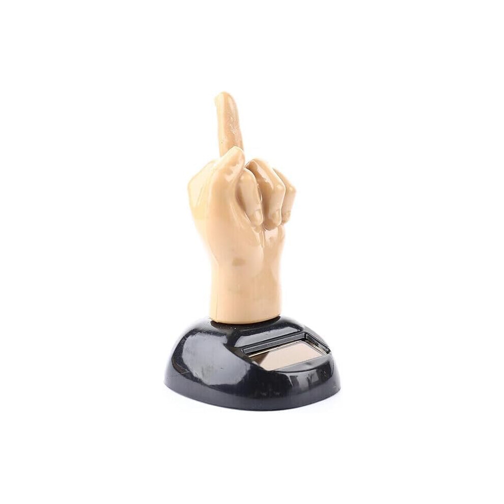 Solar Dancing Figure Duck Bobblehead With Funny Middle Finger Design For Car Dashboard Yellow 9113335631595