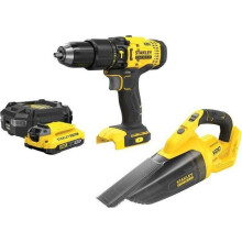 Stanley - SFMCK219D1-QW - Conjunto de herramientas eléctricas SFM V20, aspiradora, taladro/atornillador SFMCK219D1