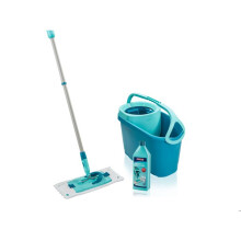 Set lave sol avec seau essoreur Leifheit Clean Twist M Ergo 52127, balais serpillère plat avec housse micro duo & produit nettoyant