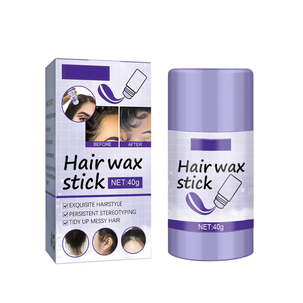 Hair Wax Stick 40g Strong Hold for Flyaways and Precise Edge Control NonGreasy Shine Boost
