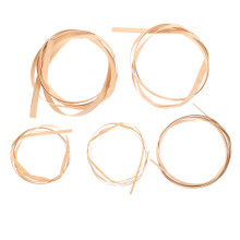5Pièces Bandes Artisanales Bambou Beige Flexible Pour Tressage