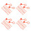 800Pièces Caches Graisse Plastique Protecteurs Auto Rouge 9