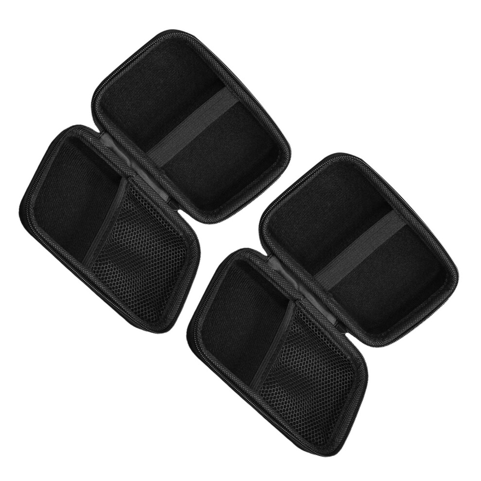 Happyyami Black 2Pcs Waterproof Eva Cigar Case Outdoor Travel Hard Shell Holder