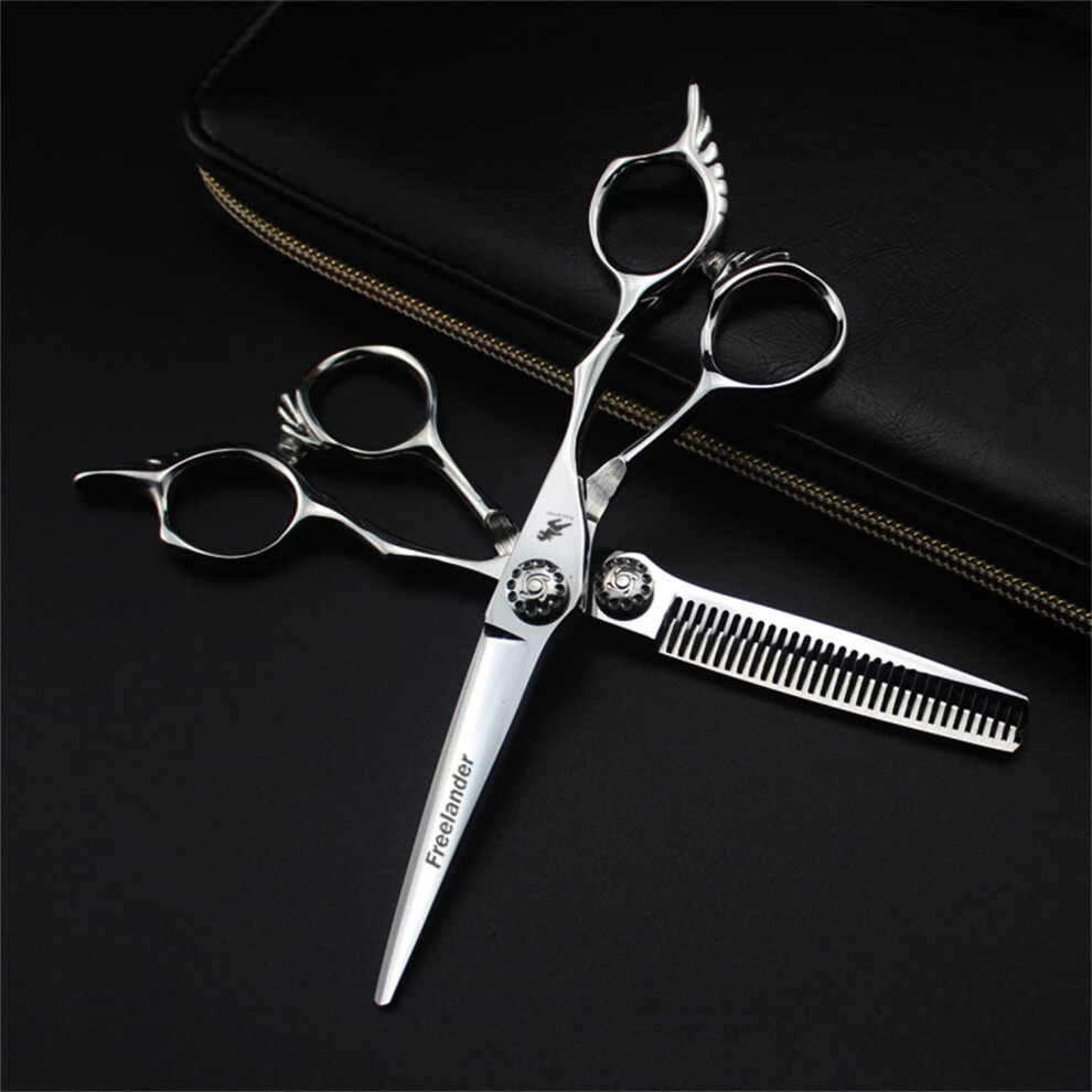 Hair Cutting Scissors Set 6.0 Inch Japanese Stainless Steel Barber Shears with Thinning Scissors